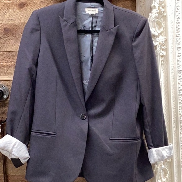 Zadig & Voltaire Vedy Bis Skull Strass Blazer – Size FR 38 (US 6) - Picture 4 of 11